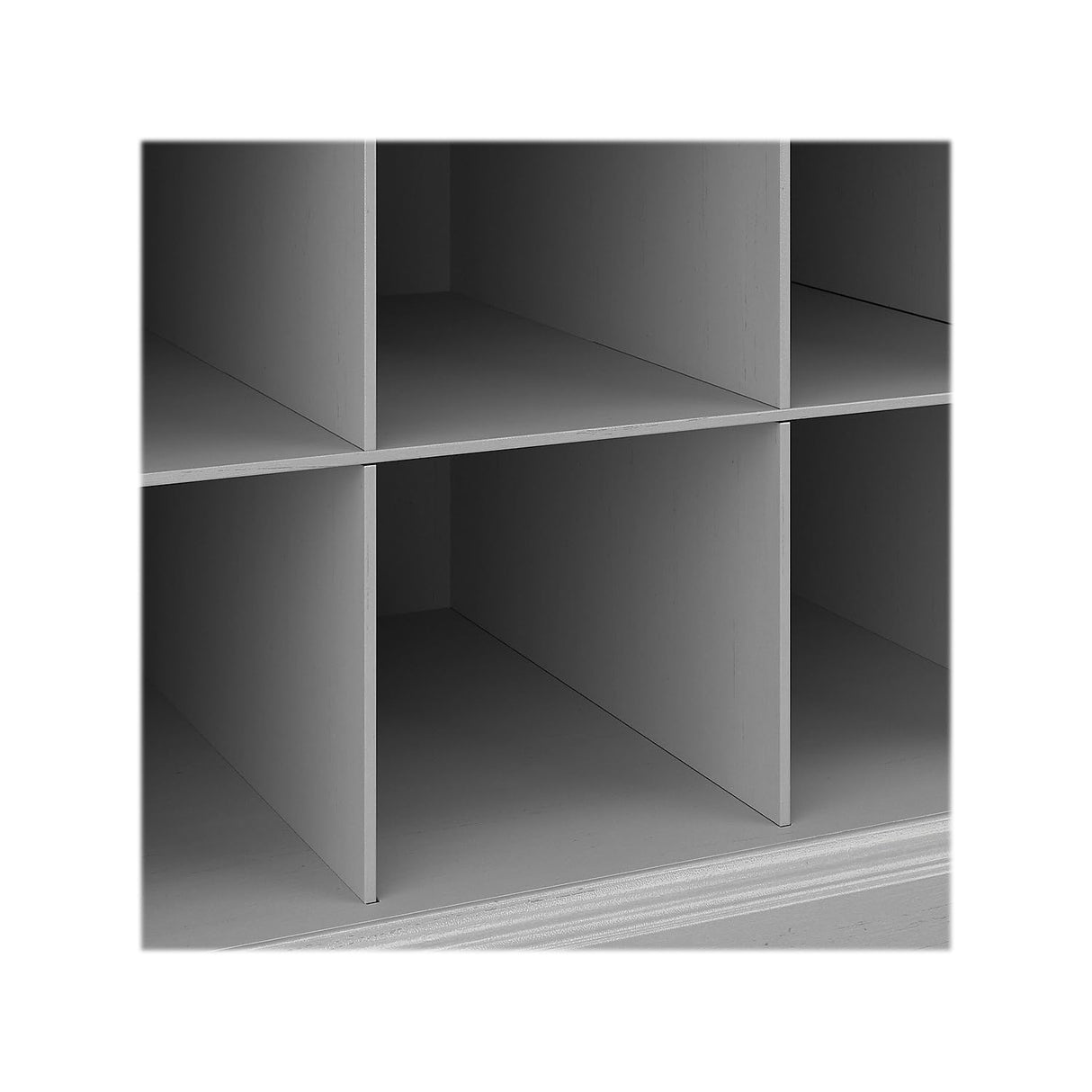 kathy ireland Home by Bush Furniture Woodland 21-Inch Shoe Storage Bench and Coat Rack, 12 Shelves, Cape Cod Gray (WDL004CG) Bush Business Furniture