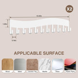 Josmimic Wall Necklace Organizer Holder: Wall Mounted Jewelry Hanging Storage Necklaces Display Hanger White Josmimic