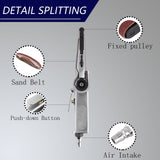 HYFN Pneumatic Belt Sander Air Powered 1.5HP 6CFM Air Tools 3/8" Handheld Belt Sander Mini Belt Sander HYFN