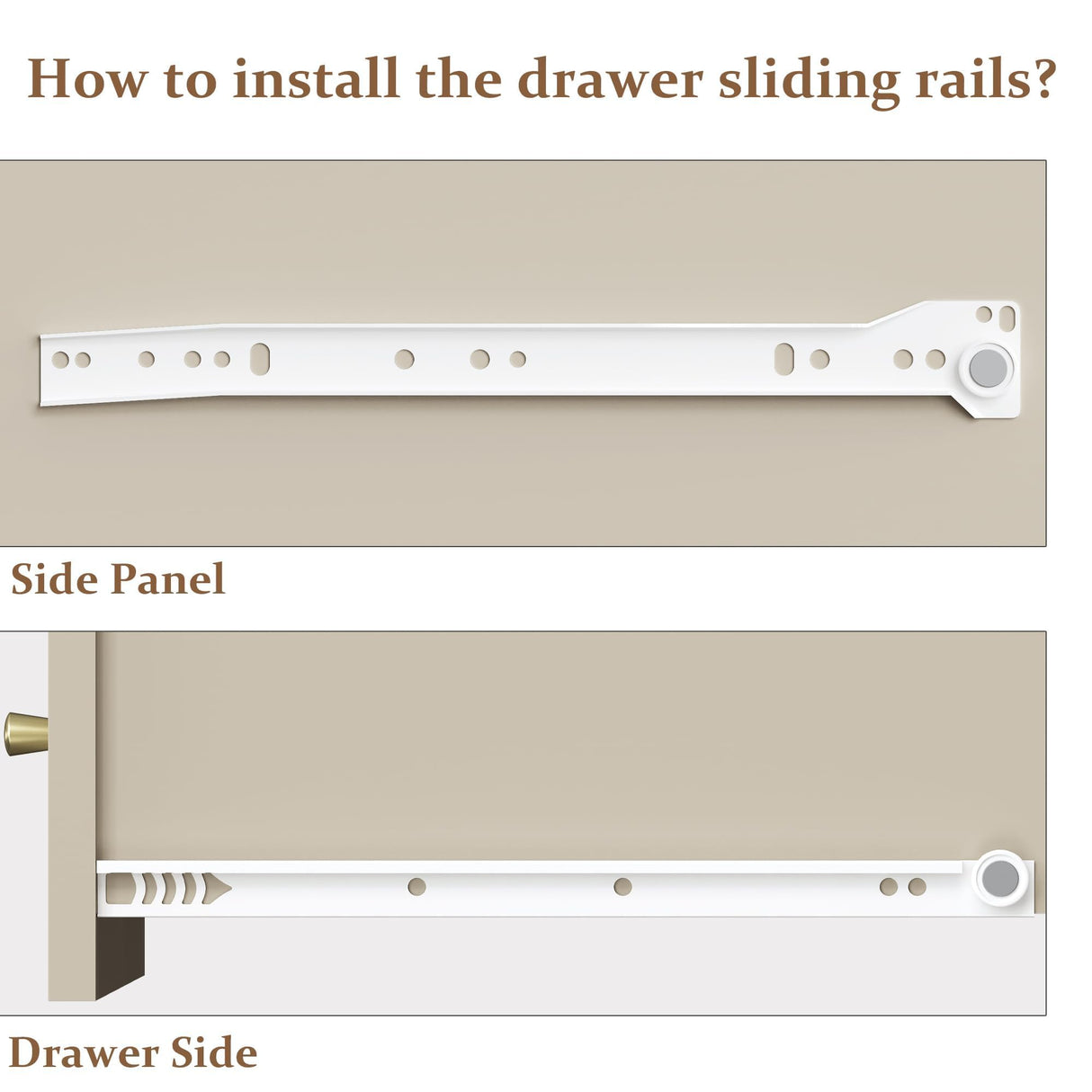 RoyalCraft Large 3 Drawer Dresser Set of 2, Fluted Wood Drawers for Bedroom, Modern Painted 30 inch Wide Nightstand for Bedroom, Entryway, Beige RoyalCraft