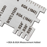 Wire/Metal Sheet Thickness Gauge 229895 Welding Gage Plated Size Inspection Tool [NOT Cheap Stamping Version] WeldingStop