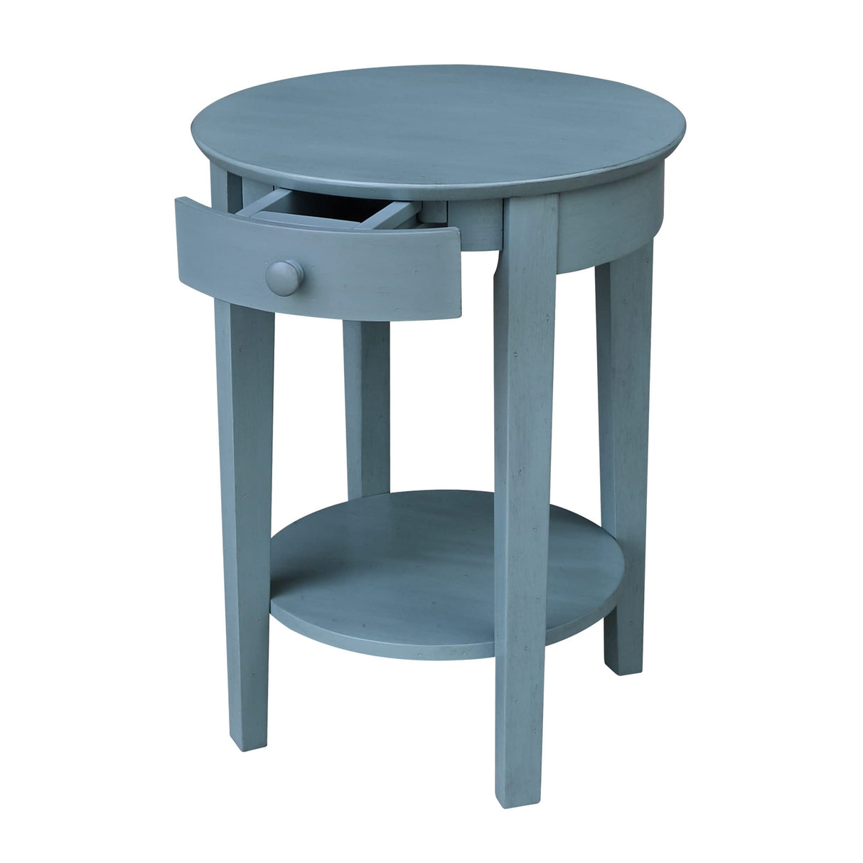 IC International Concepts International Concepts Phillips Accent Drawer Table, Ocean Blue - Antique Rubbed IC International Concepts