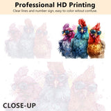 Paint by Numbers for Adults Chickens with Sunglasses Drawing Beginner Paint by Number on Canvas DIY Animal Painting Art Modern Funny Paintwork Decor for Living Room Wall Decoration 16x20 in Rebotipy