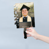 Ciieeo 5pcs Graduation Decoration Fan Picture Frame Graduation Picture Centerpieces Sublimation Photo Blanks Grad Decoration 2024 Graduation Frame Photo Frame Handheld White Ciieeo