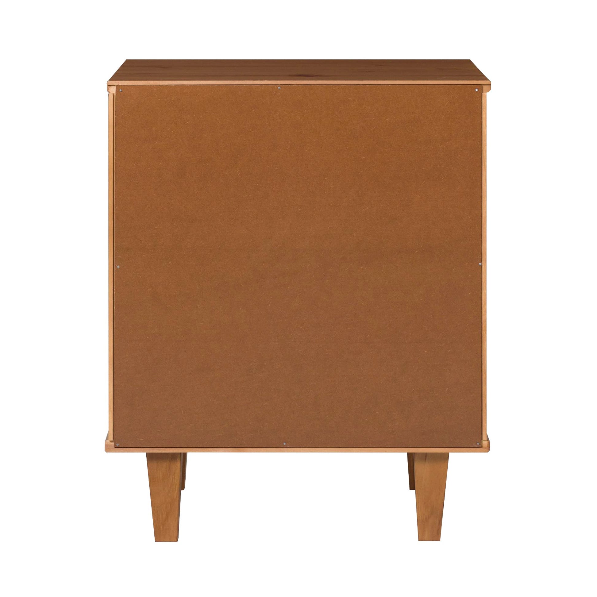 Walker Edison Sprague Contemporary Detailed Drawer Solid Wood Nightstand, 20 Inch, Caramel - WoodArtSupply