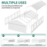20x40ft Party Tent Outdoor Wedding Tent Heavy Duty Large Canopy Carport Commercial Tent with Removable Sidewalls for Parties, Wedding, Outdoor Events PeakPursuit