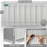 Sorbus 8 Panel Room Divider 6 ft. Tall - Privacy Screen, Extra Wide Double Hinged Panels, Mesh Hand-Woven Design, Partition Room Dividers and Folding Privacy Screens, Wall Divider for Room Separation Sorbus