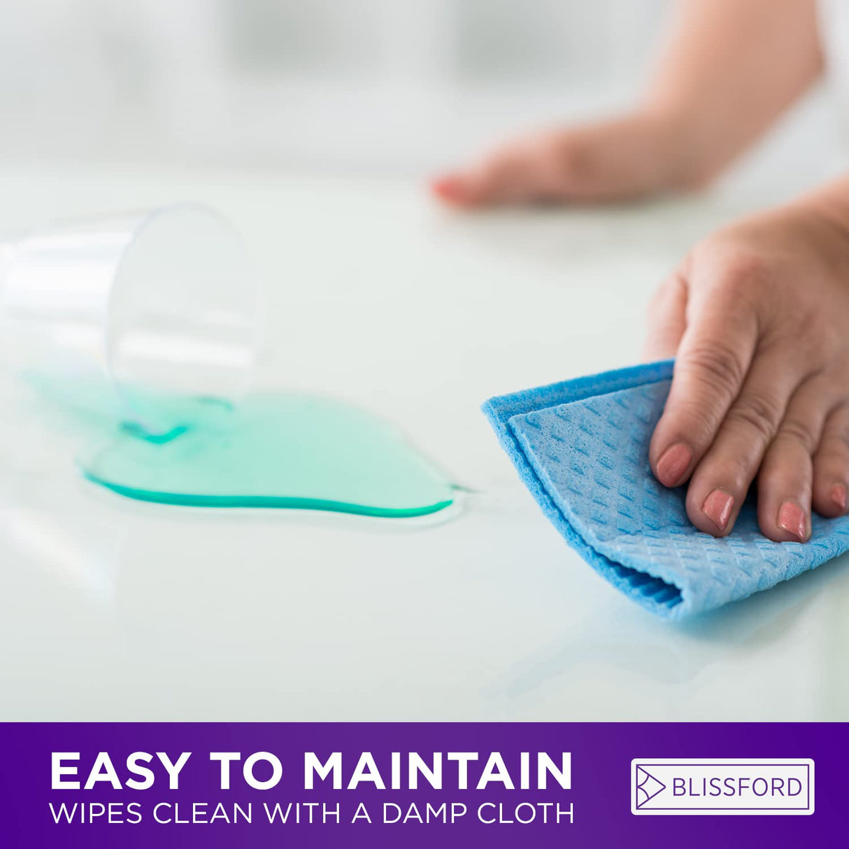 BLISSFORD Plastic Mattress Protector - Heavy Duty, Fitted Vinyl - Plastic Mattress Cover King Size Bed, Rubber Sheets for Bedwetting Adult or Child, 100% Waterproof Sheets King Size BLISSFORD