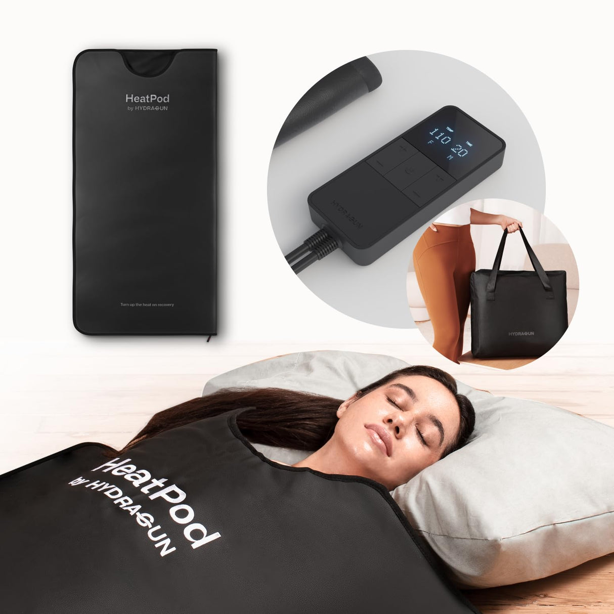 HYDRAGUN HeatPod Infrared Sauna Blanket for Well-Being and Detox - Relax Your Body & Mind - Personal Sauna, Portable Sauna for Home HYDRAGUN