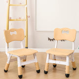 WHY TOYS Adjustable Kid Chairs Indoor 3 Level Adjustable Suitable for Children Age 2-6. Maximum load-bearing 220LBS Suitable for Family Classroom and Nursery Child Seat Set (2-Pack-Beige) WHY TOYS