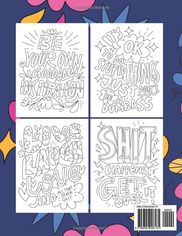 Motivational Swearing Quotes: A Swear Word Adult Coloring Book with Stress Relieving Designs and Funny Sweary Inspirational Quotes (Gag Gift for Swearing Lovers) WoodArtSupply