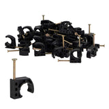 Highcraft ID234x50 Half Clamp J-Hook with Nail For Pex Tubing Pipe Support, 1/2 in, Black HIGHCRAFT