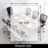 Kuyal Clear Chair mat for Hardwood Floor 46 x 60 inches Transparent Floor Mats Wood/Tile Protection Mat for Office & Home (46" X 60" Rectangle) Kuyal