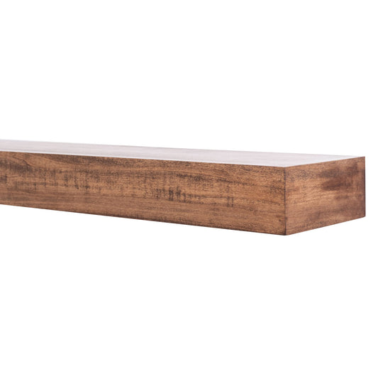 MANTELSDIRECT Mantels Direct Bedford 60 Inch Provincial Finish Floating Mantel Shelf - Modern Poplar Wood Shelf for Fireplaces, Hearths, Décor and More | Mantels Direct