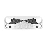 AMERICAN MODIFIED Hawke Front Grille Cover Compatible with Jeep Wrangler, JK/JKU, Rubicon, and Sahara Sport 2007 to 2018 Models, White AM AMERICAN MODIFIED