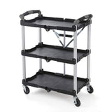 Olympia Tools 85-188 Pack-N-Roll Folding Collapsible Service Cart, Black, 50 Lb. Load Capacity per Shelf Olympia Tools