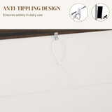 HOMCOM 60" Farmhouse Sideboard Buffet Cabinet with Storage, Kitchen Cabinet with 2 Sliding Barn Doors, 4 Deep Drawers and 2 Adjustable Shelves, Coffee Bar Cabinet, Distressed Cream White HOMCOM