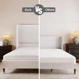 PaPaJet Upholstered Queen Platform Bed Frame with 51.2" High Headboard - Stylish, Sturdy & No Box Spring Needed PaPaJet