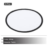 MECCANIXITY 8pcs Sublimation Patch Blank, 6cm/2.36" Fabric Iron-on Blank Heat Transfer Repair Patch for DIY Crafts Caps Clothes Shoes Bags Uniforms, White MECCANIXITY