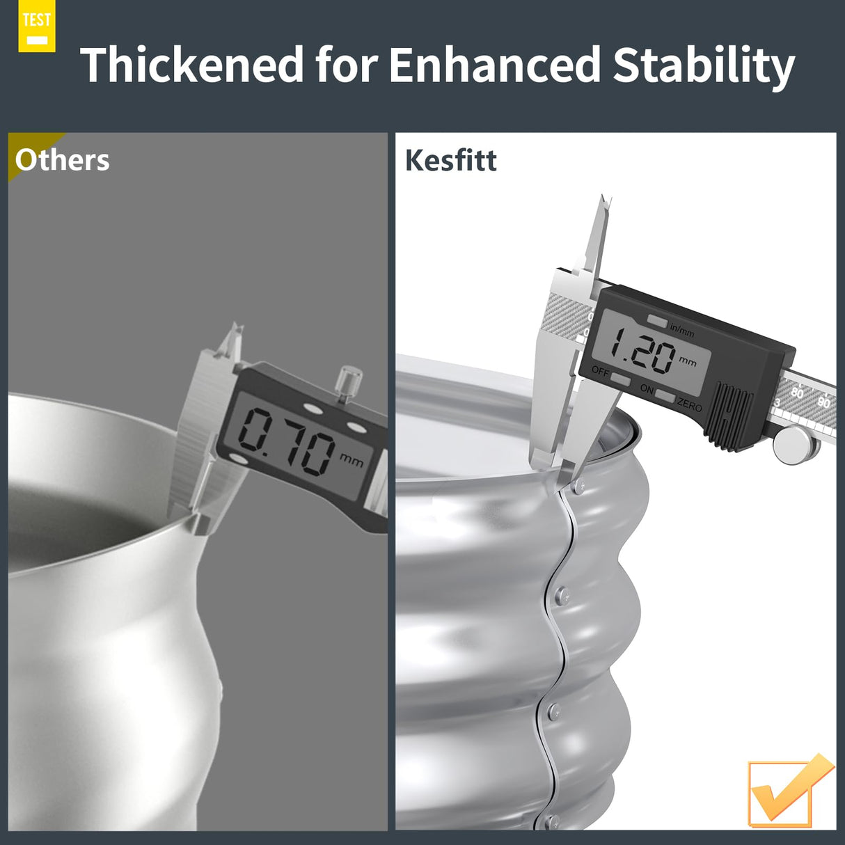 Kesfitt Raised Garden Bed Kit,Outdoor Galvanized Planter Large Metal Raised Boxes with Safety Edging and Gloves for Gardening Vegetables,Fruits,Flower(4x2x1FT) Kesfitt