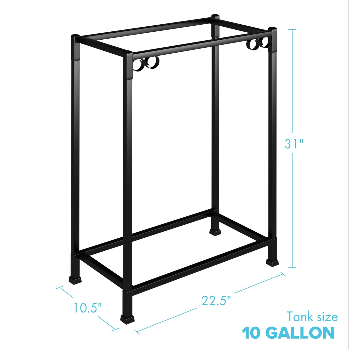 TitanEze 10 Gallon Double Aquarium Stand (2 Stands in 1), Fish Tank Stand, Bird Cage Stand, 22.5" W x 31" H x 10.5" D - WoodArtSupply