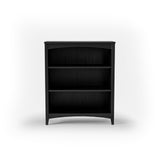 Camaflexi Shaker Style 3 Shelf Bookcase/Solid Wood / 36" High/Adjustable Shelving/Closed Back/Display Bookshelf for Living Room, Bedroom, Home and Office, Black Camaflexi