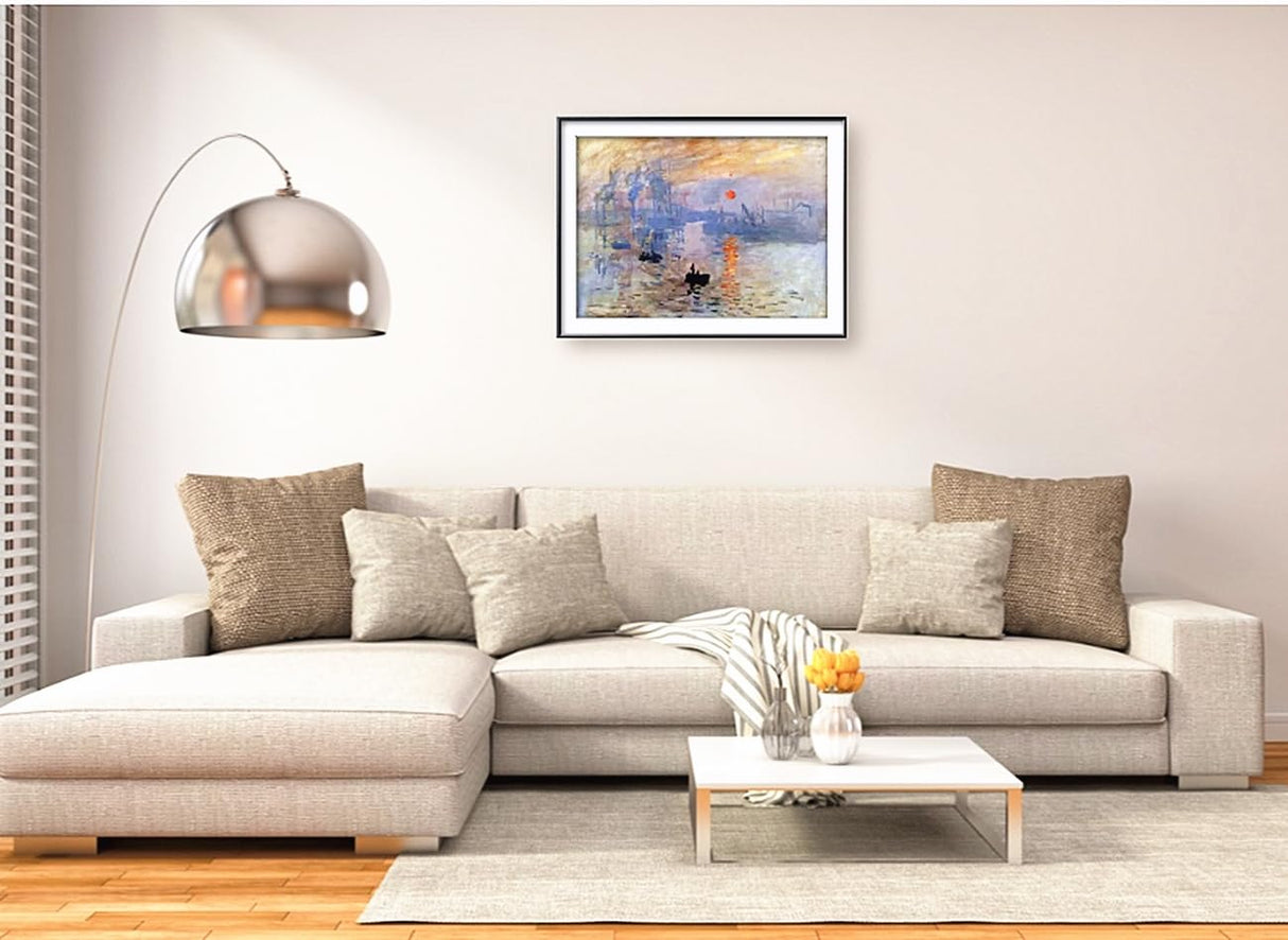 NIHO-JIUMA Diamond Painting Kits Monet's Impression Morning Light, DIY 5D Full Drill Diamond Art Gift for Adult/Teen, Home Decoration (30X40cm/12x16 Inches) NIHO-JIUMA