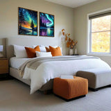 Mowana Aurora Diamond Art Kits for Adults - Northern Lights Diamond Painting Kits for Adults Beginners, 5D DIY Full Drill Rhinestone Gem Art Painting for Wall Decor and Gifts 2 Pack 12x16inch Mowana