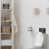 2 Pieces Funny Farmhouse Bathroom Decor You Never Know What You Have Until It's Gone Toilet Paper Sign Please Seat Yourself Sign Humor Toilet Box Plaque for Toilet Decoration, 4 x 5 Inch (Black) Jetec