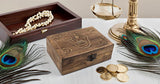 Great Birthday Gifts Handmade Decorative Wooden Jewelry Box Hamsa Hand Carving Jewelry Organizer Keepsake Box Treasure Chest Trinket Holder Watch Box Storage Lock Box 7 x 5 Inches Housewarming Gift The Great Indian Bazaar