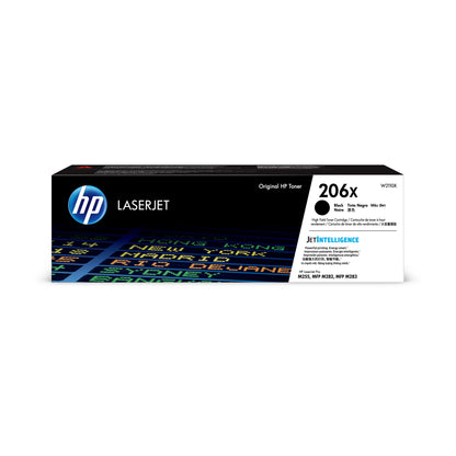 HP 206X Black High-yield Toner Cartridge | Works with HP Color LaserJet Pro M255, HP Color LaserJet Pro MFP M282, M283 Series | W2110X, Pack of 1, Black