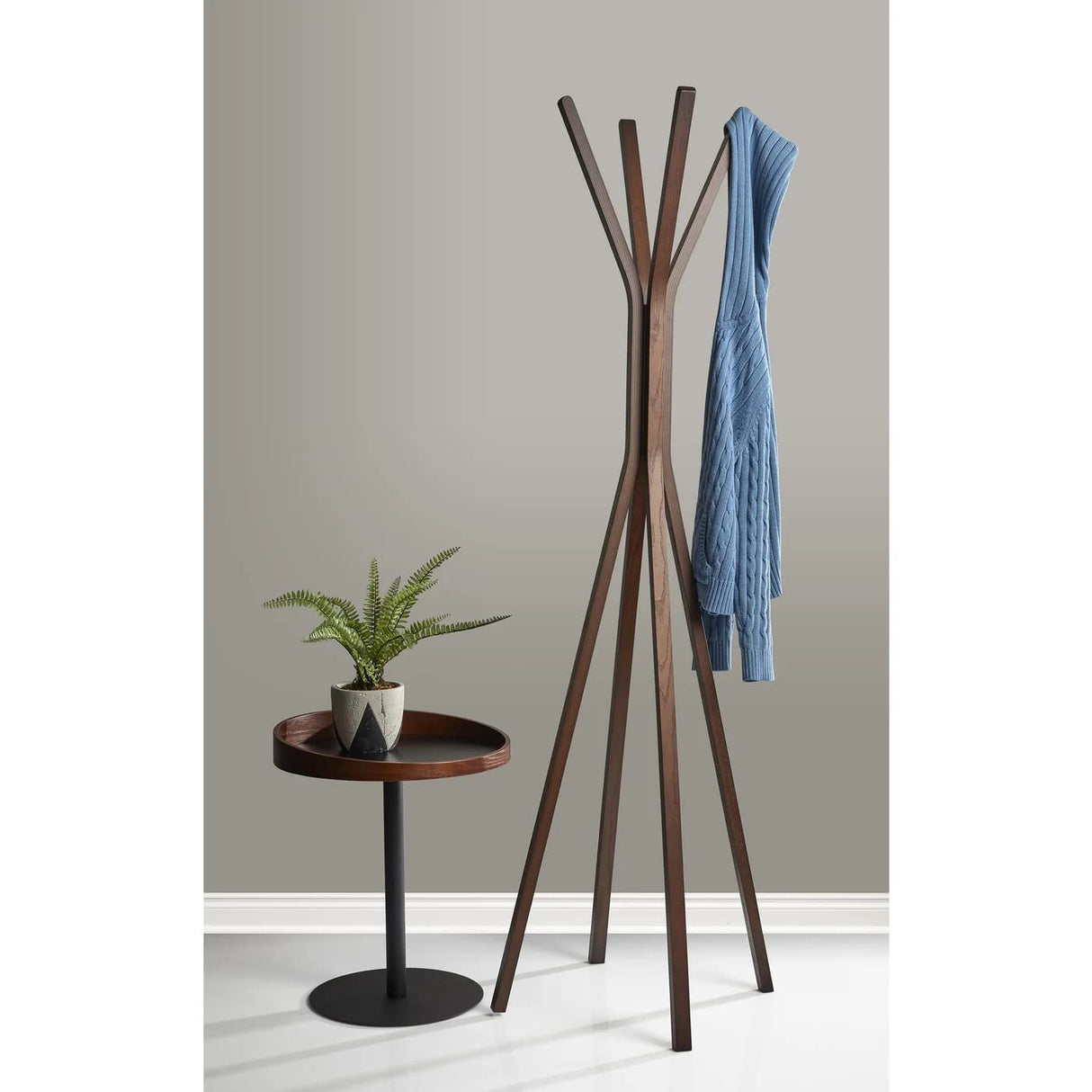 Adesso Toby Coat Rack, Walnut Adesso