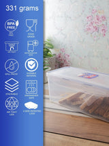 LOCK & LOCK Easy Essentials Food Storage lids/Airtight containers, BPA Free, Bread Box-21.1 Cup, Clear LocknLock