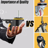 JULANG 2 inch Locking Caster Wheels，3/8'' Stem Castors (3/8" -16 x 1)，Threaded Stem Casters，Swivel Casters Set of 4 Heavy Duty for Furniture,Carts,Clothes Racks,Cafeteria Mobile Shelves. Julang