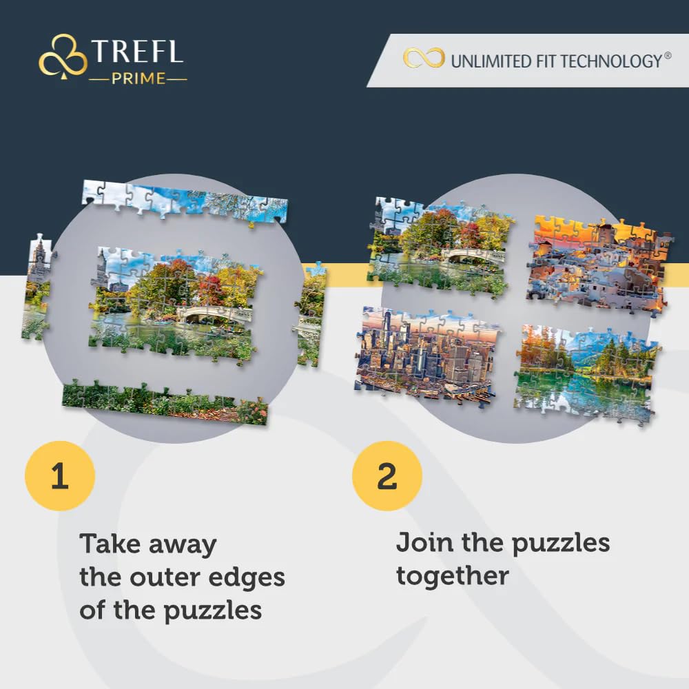 Trefl Wanderlust: Charming Central Park, New York 1500 Piece Jigsaw Puzzle Prime 33"x23" Thick Cardboard, BIO, ECO, New York, Travel, Creative Entertainment for Adults and Children from 12 Years Old Trefl