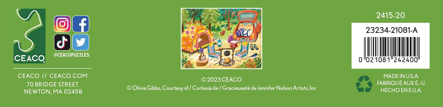 Ceaco - Olivia Gibbs - Go Camping! - 500 Piece Jigsaw Puzzle