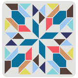 FINGERINSPIRE Barn Quilt Stencil 11.8x11.8inch Reusable Kaleidoscope Quilt Block Diamond Pattern Stencil for Painting on Patio, Floor Tile, Wall, Fabric, Home Decoration FINGERINSPIRE