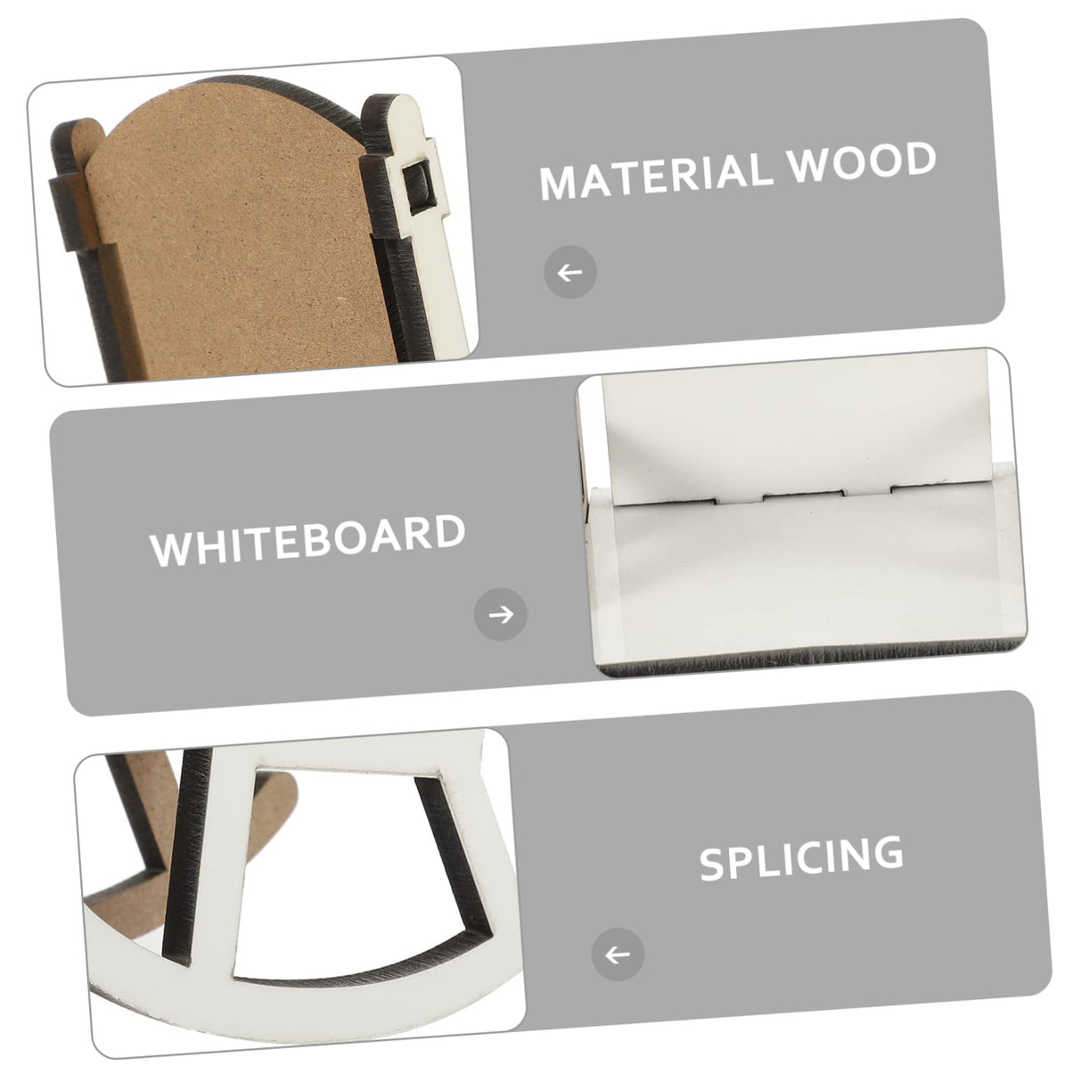 EXCEART 5pcs Office Practice White Embryo DIY Chair Craft Sublimation Craft Sublimation Slate Blanks Table Top Decor Picture Frames Sublimation Decoration Commemorate Table Card Wooden EXCEART