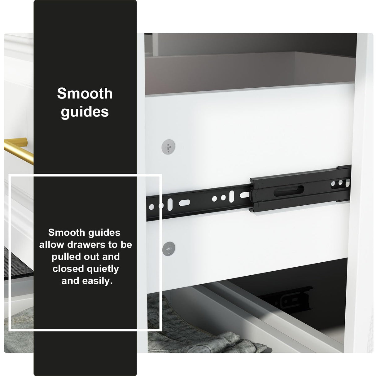 AIEGLE Modern 3-Door Armoire Wardrobe Closet with Drawers, White - 20.6"D x 47.2"W x 74.2"H AIEGLE