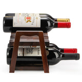 Peohud Acacia Wood Countertop Wine Rack, 8 Bottles Wooden Wine Holder Stand, 2 Tier Free Standing Wine Storage Display Shelf for Home Kitchen Bar Table Top Cabinet Pantry Wine Cellar Basement Peohud