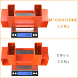 Mr IRONSTONE Firewood Log Storage Rack Bracket Kit, Adjustable Wood Rack Length Based on the Amount of Wood, for Outdoor Indoor Patio Deck Metal Log Holder Outdoor Tools with 34 Accessories Orange Mr IRONSTONE