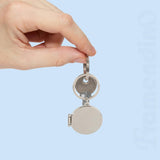 Framendino, 4 Pack Sublimation Keychain Blanks Metal Heat Transfer Keychains Personalized Locked Photo Tray for DIY Crafts Picture Framendino