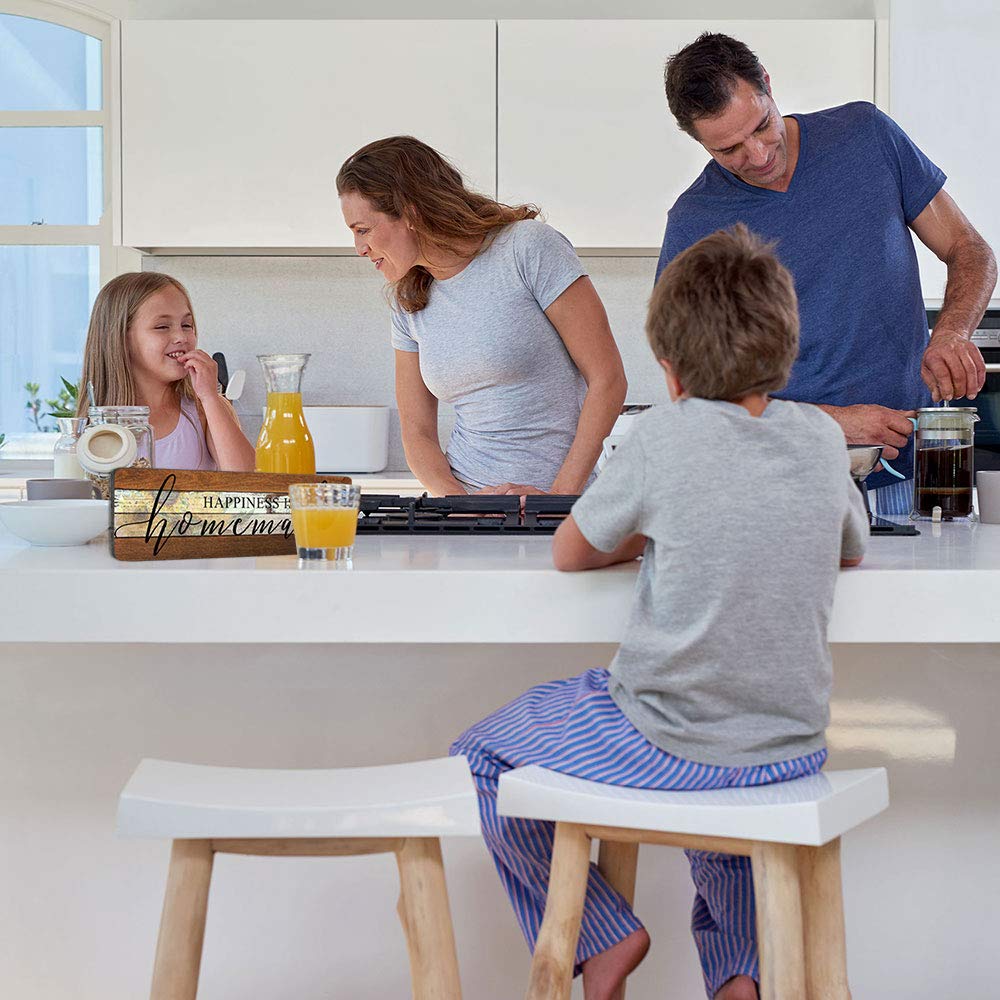 Farmhouse Wood Sign Wall Decor Love Sign Home Decor Wall Art-Happiness is Homemade-Kitchen Signs Wall Decor Size 16"x5" SAC SMARTEN ARTS