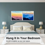 BAISITE Paint by Numbers Kit for Adults Beginners,12" Wx16 L 2 Pack Canvas for Painting Kits for Adults in Colorful Box-PBN205-206 BAISITE