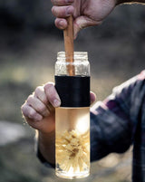 ELDR Supply Bottle Brush, 14in Extra Long German Beechwood Handle, Strong Hemp Bristles, Zero Waste, Cleans and Scrubs Hard to Reach Wide Mouth Jars, Glasses, and Tumblers ELDR Supply