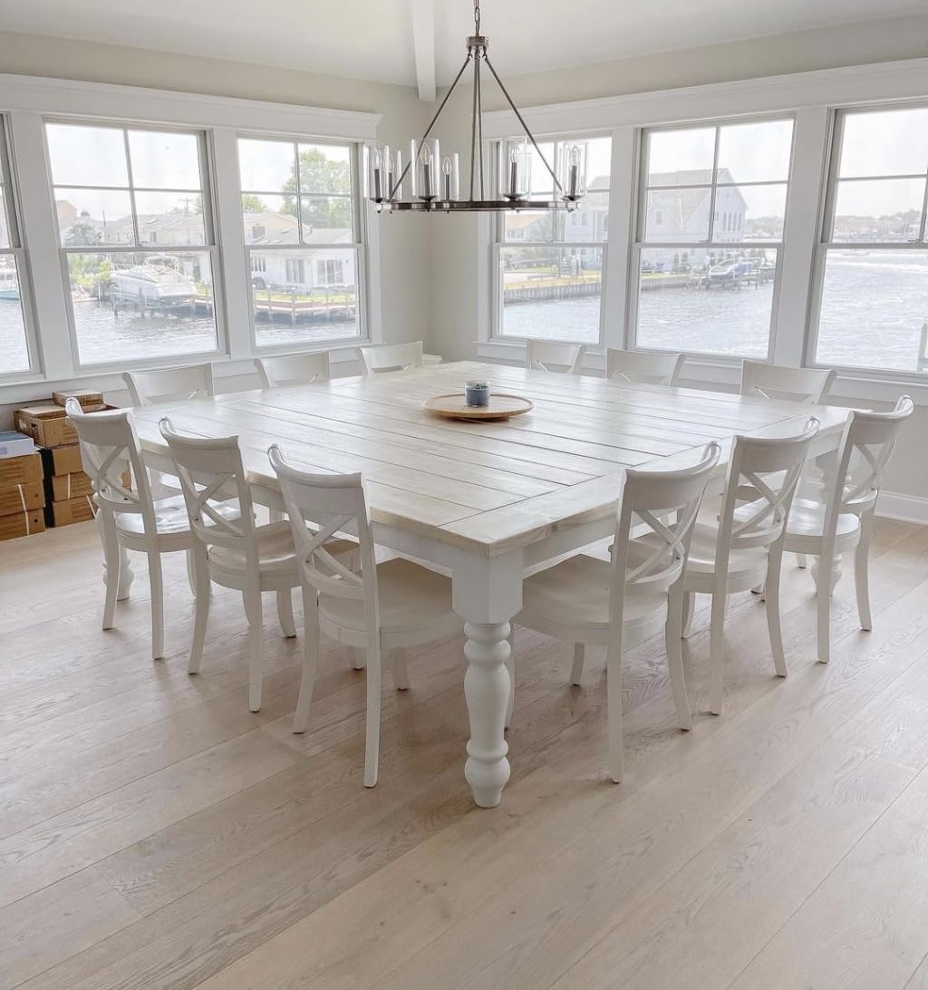 CAROLINA LEG CO. Chunky Farmhouse Dining Table Legs - Handmade in USA - Unfinished - DIY Furniture - Widely Compatible Turned Wooden Legs - Dimensions: 5" x 29" CAROLINA LEG CO.