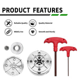 Yunnergo 1" x 8 TPI Thread 4 Inch Self Centering Wood Lathe Nickel-Plated Chuck Set 2/3/5 Jaw Turning Chuck Set (2PCs Jaw) Yunnergo