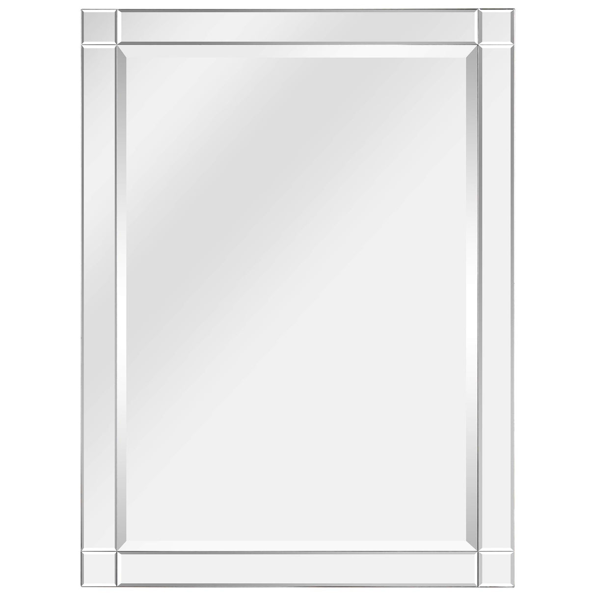 Empire Art Direct MOM-20025C-3040 Modern Squared Corner Rectangle Wall Mirror for Vanity & Bathroom Solid Wood Frame, 1"-Beveled Center, Ready to Hang, 30" x 40", Clear Empire Art Direct