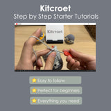 Weronique Penguin is a Challenging Crochet kit for Beginners, Step-by-Step Crochet Tutorial Help The Crafter to Easily Get Started, DIY Crochet Knitting Material Kit Included All The Necessary Tools Weronique