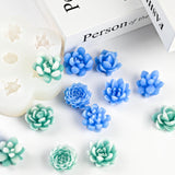 7 Cavity Succulent Candle Mold for Candle Making, 3D Succulents Silicone Molds for Scented Candle Soaps Making, Wax, Resin Casting, Dessert Mousse Cake Decoration ZQYSING